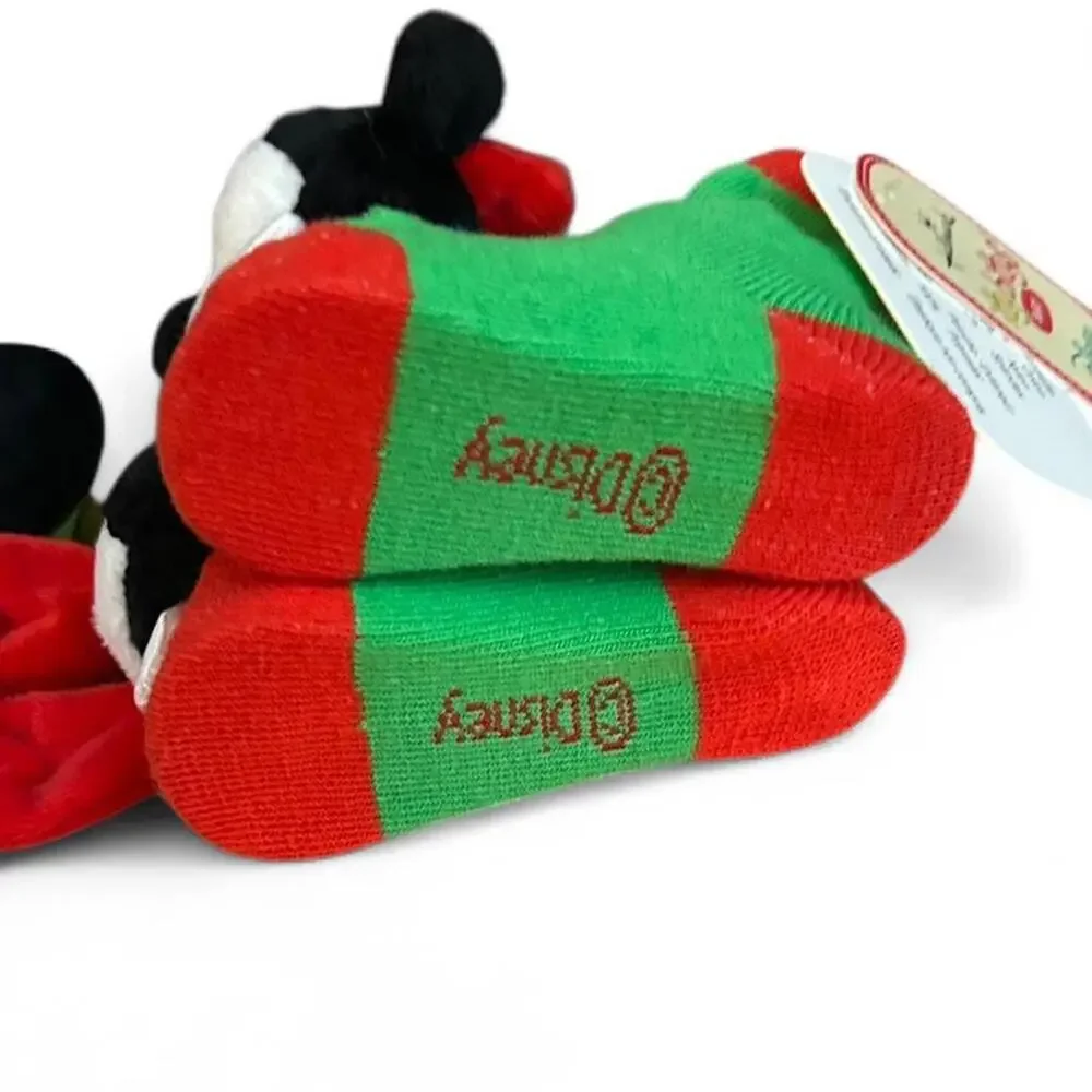 Hallmark Disney IttyBittys Holiday Minnie Mouse Bib & Rattle Socks Set Baby Gift